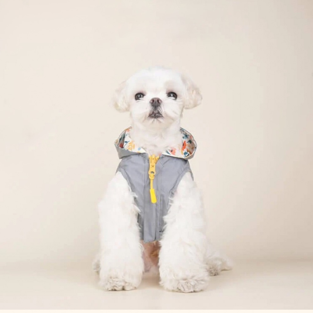 🌼 {NWT} Sniff & Bark Yellow Floral Reversible Zoomies Rain Vest™
